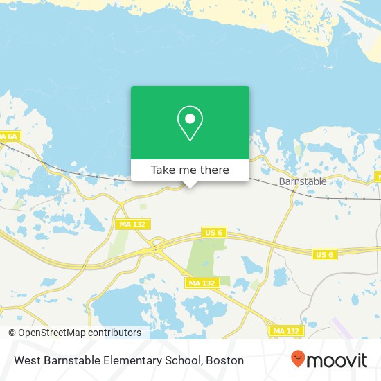 West Barnstable Elementary School map