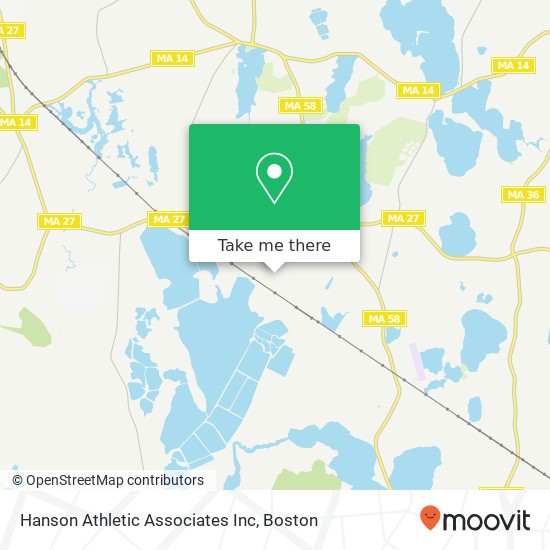 Hanson Athletic Associates Inc map