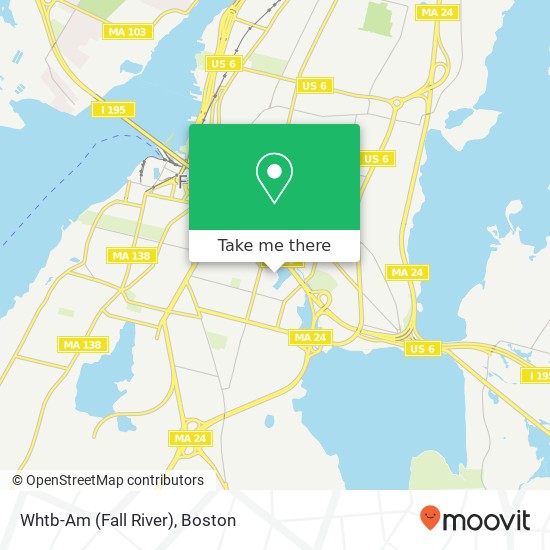 Whtb-Am (Fall River) map