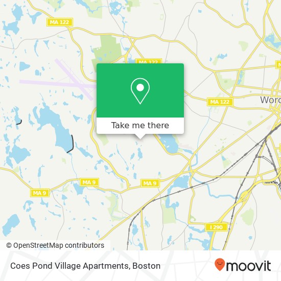 Coes Pond Village Apartments map