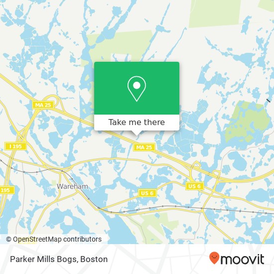 Parker Mills Bogs map