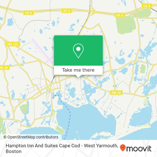 Mapa de Hampton Inn And Suites Cape Cod - West Yarmouth