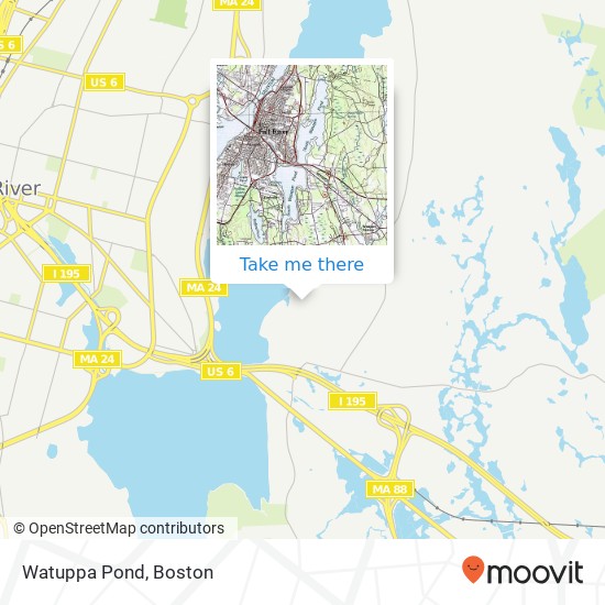 Watuppa Pond map