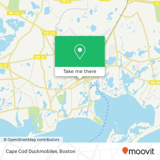 Mapa de Cape Cod Duckmobiles