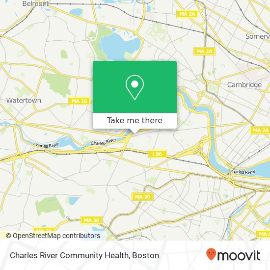 Mapa de Charles River Community Health