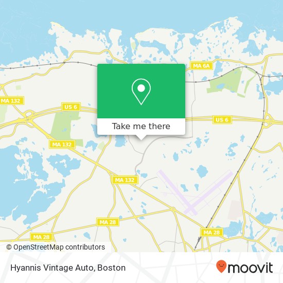 Hyannis Vintage Auto map