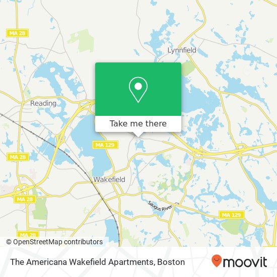 Mapa de The Americana Wakefield Apartments