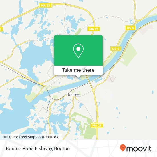 Mapa de Bourne Pond Fishway