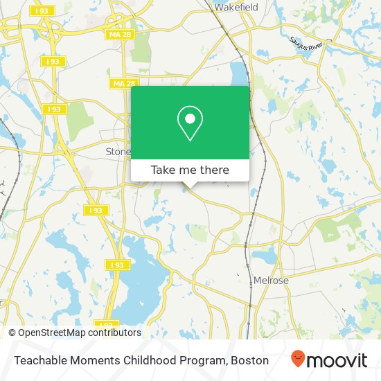 Mapa de Teachable Moments Childhood Program