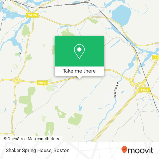 Mapa de Shaker Spring House