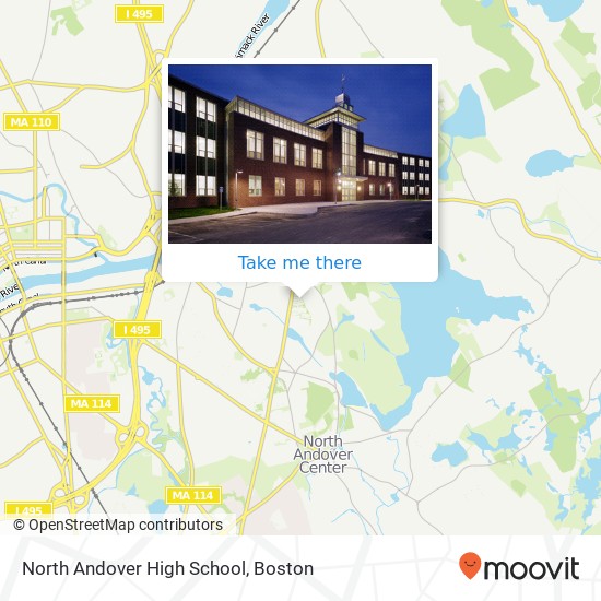 North Andover High School map