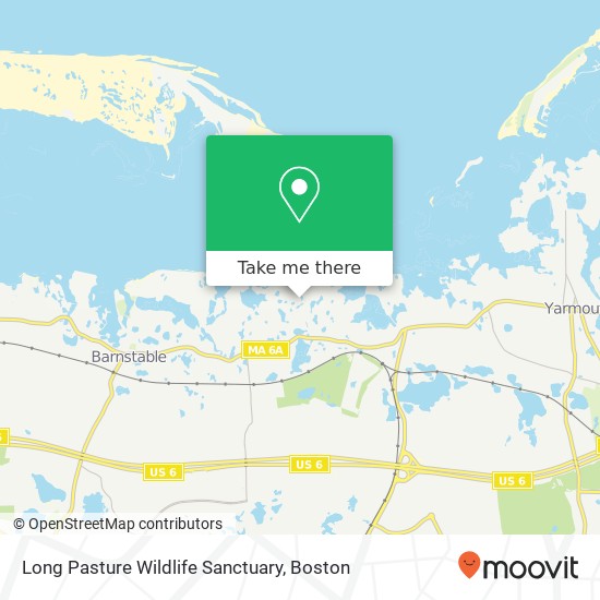 Mapa de Long Pasture Wildlife Sanctuary