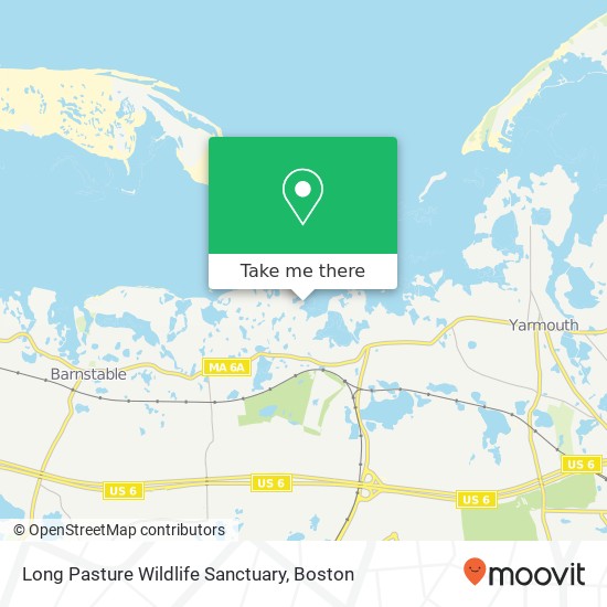 Mapa de Long Pasture Wildlife Sanctuary