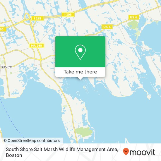 Mapa de South Shore Salt Marsh Wildlife Management Area