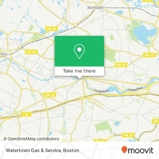 Mapa de Watertown Gas & Service