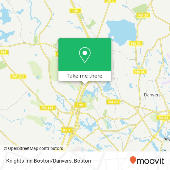 Mapa de Knights Inn Boston/Danvers