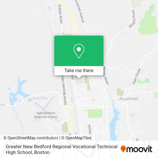 Greater New Bedford Regional Vocational Technical High School map