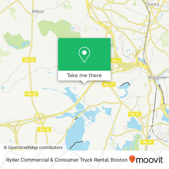 Ryder Commercial & Consumer Truck Rental map