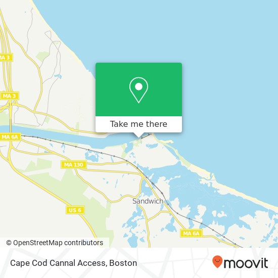 Mapa de Cape Cod Cannal Access