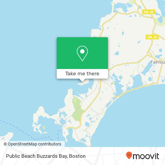 Public Beach Buzzards Bay map