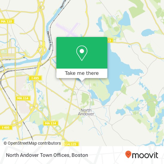 Mapa de North Andover Town Offices