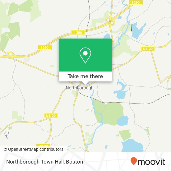 Northborough Town Hall map