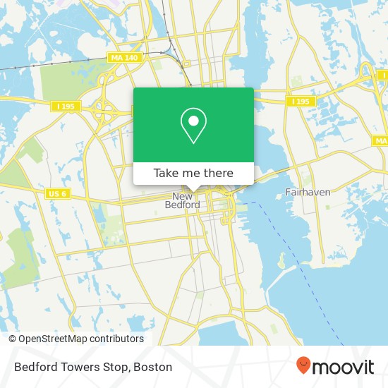 Bedford Towers Stop map