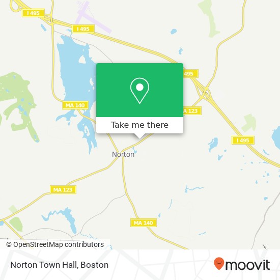 Norton Town Hall map