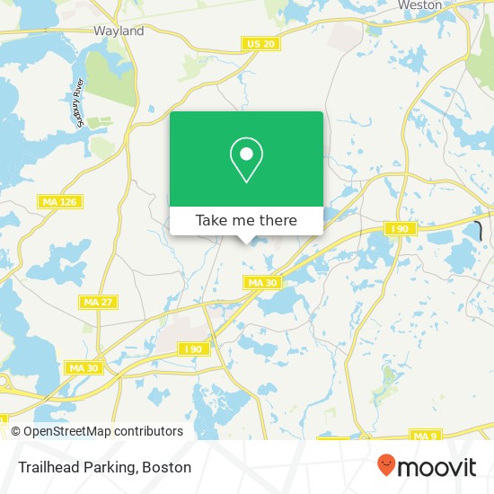 Mapa de Trailhead Parking