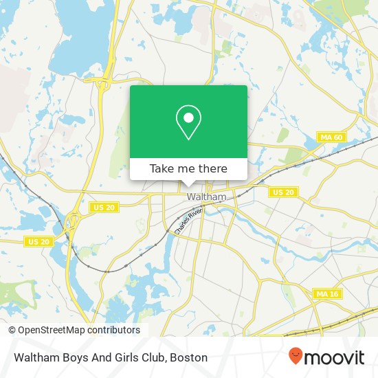 Mapa de Waltham Boys And Girls Club