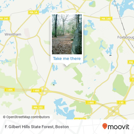 F. Gilbert Hills State Forest map