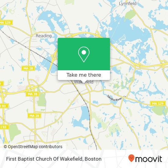 Mapa de First Baptist Church Of Wakefield