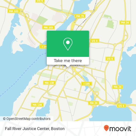 Mapa de Fall River Justice Center