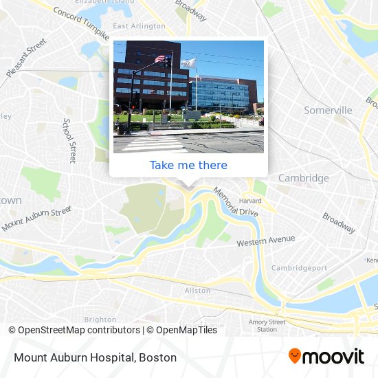 Mapa de Mount Auburn Hospital