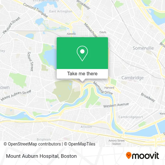 Mount Auburn Hospital map