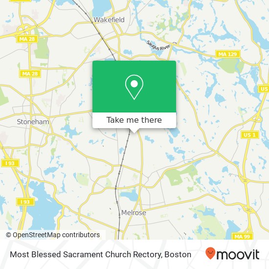 Most Blessed Sacrament Church Rectory map