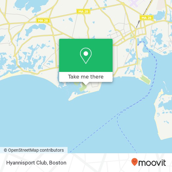 Mapa de Hyannisport Club