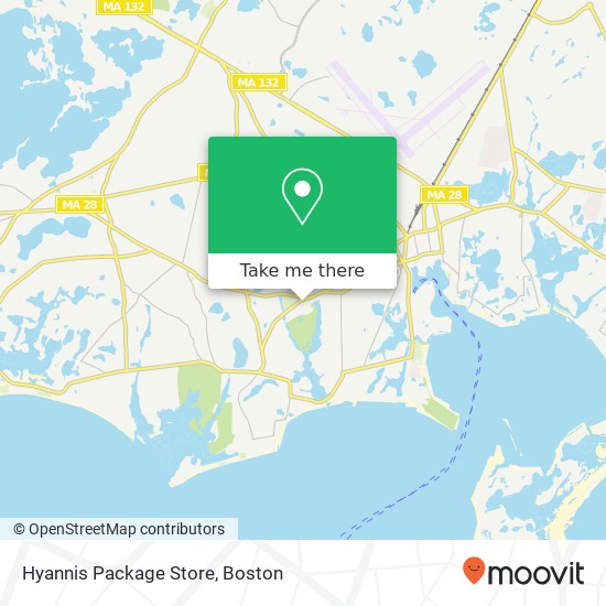 Mapa de Hyannis Package Store