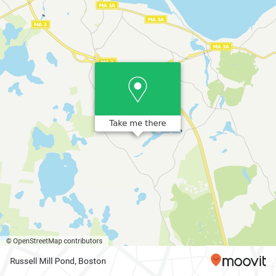 Mapa de Russell Mill Pond