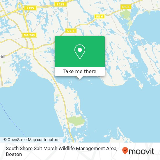Mapa de South Shore Salt Marsh Wildlife Management Area