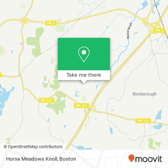 Horse Meadows Knoll map