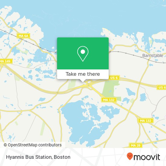 Mapa de Hyannis Bus Station