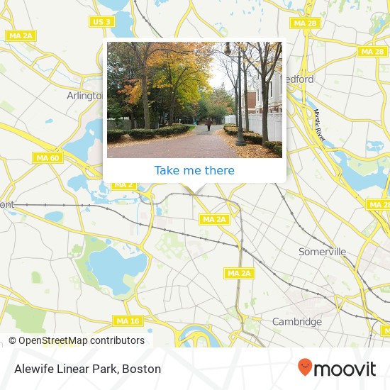 Alewife Linear Park map