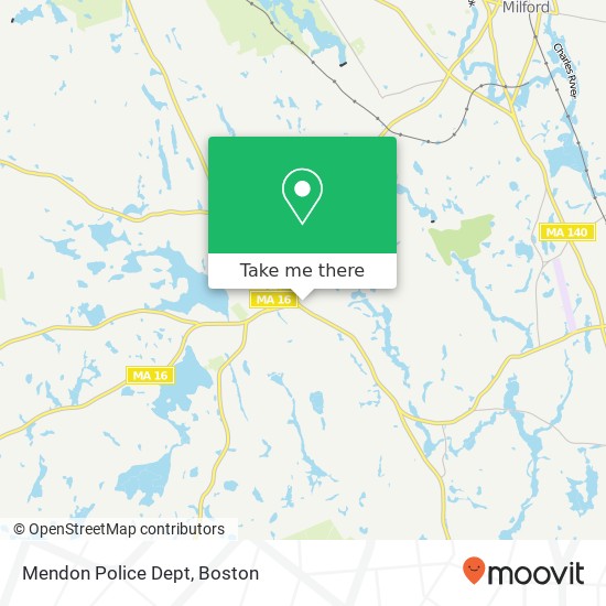 Mendon Police Dept map