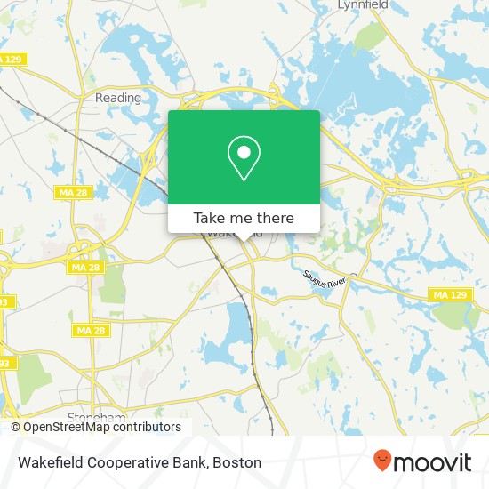 Wakefield Cooperative Bank map