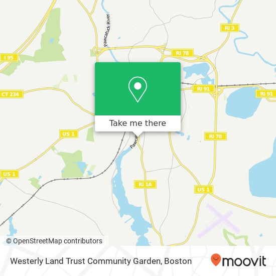 Mapa de Westerly Land Trust Community Garden