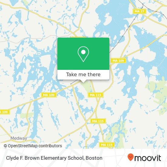 Clyde F. Brown Elementary School map