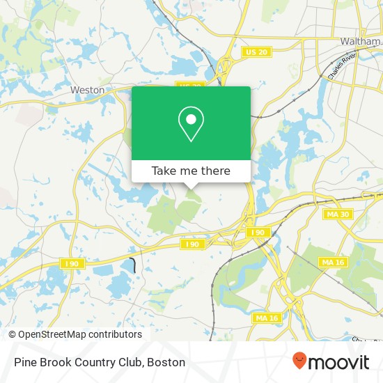 Pine Brook Country Club map