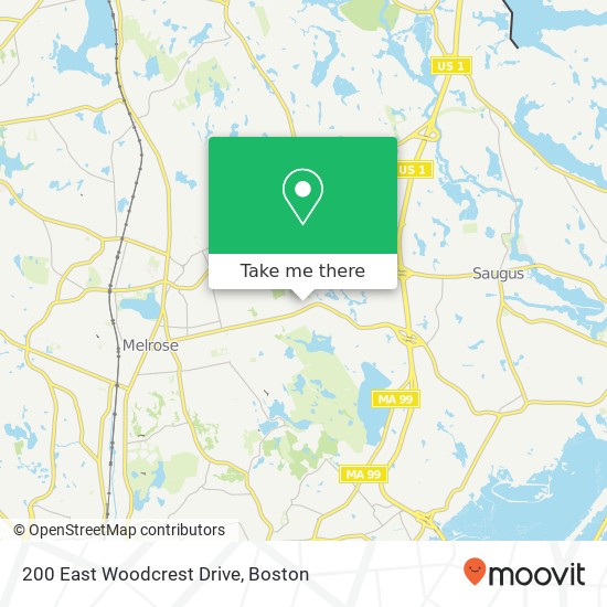 200 East Woodcrest Drive map
