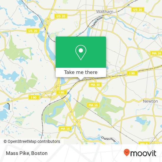 Mapa de Mass Pike